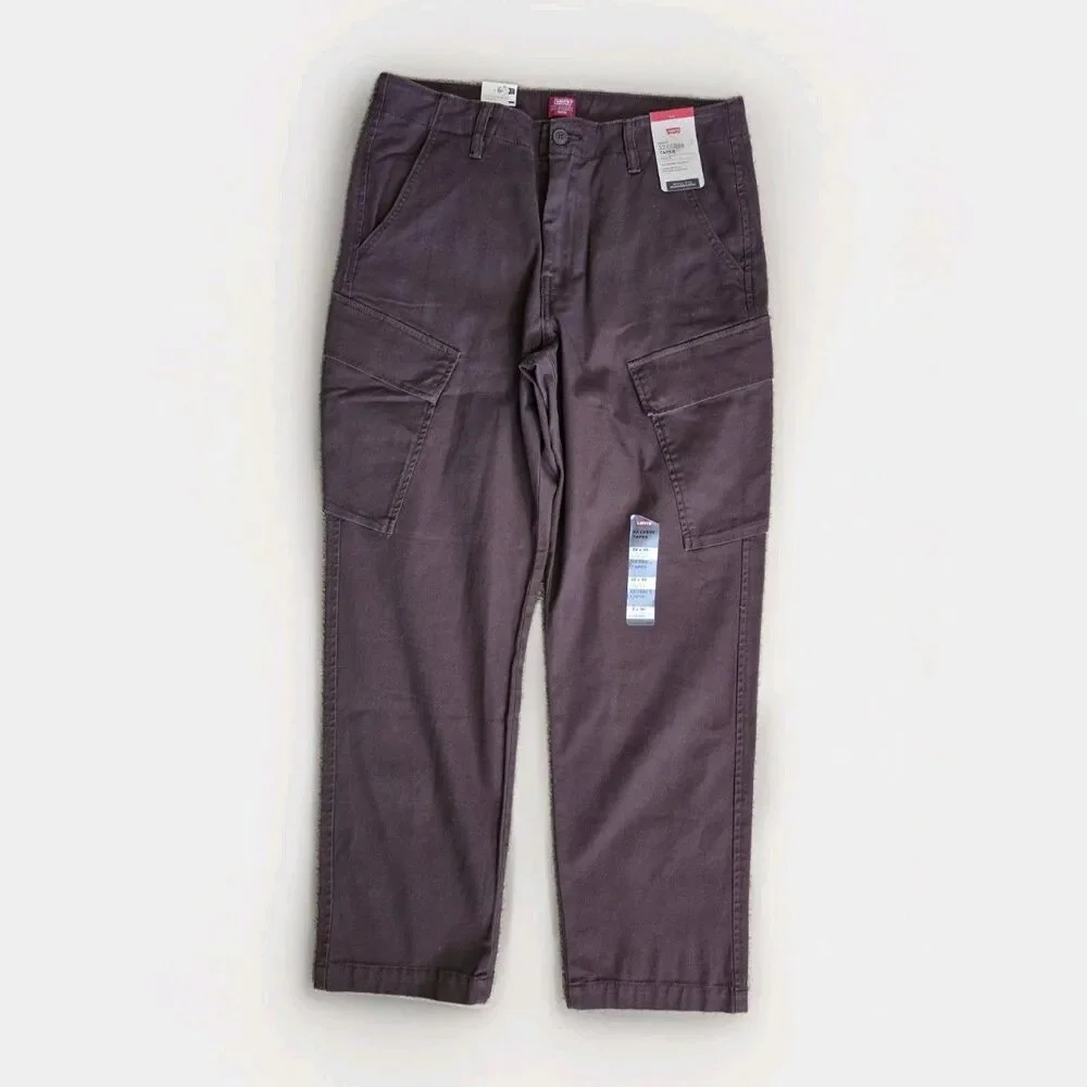 Levi’s XX Cargo Taper Pants Men's 32x30 Delicioso Brown Stretch Poplin Chino NEW - Picture 2 of 11